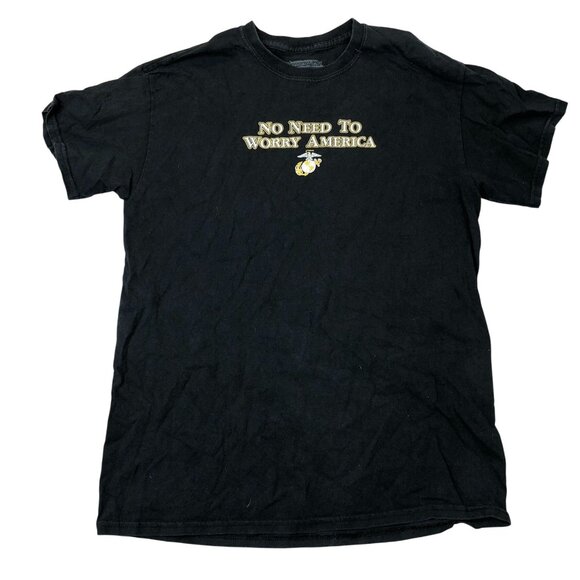 Vintage Frontline Miitary Apparel Men T-Shirt Medium Pull Over Black Casual Tee - Picture 1 of 9